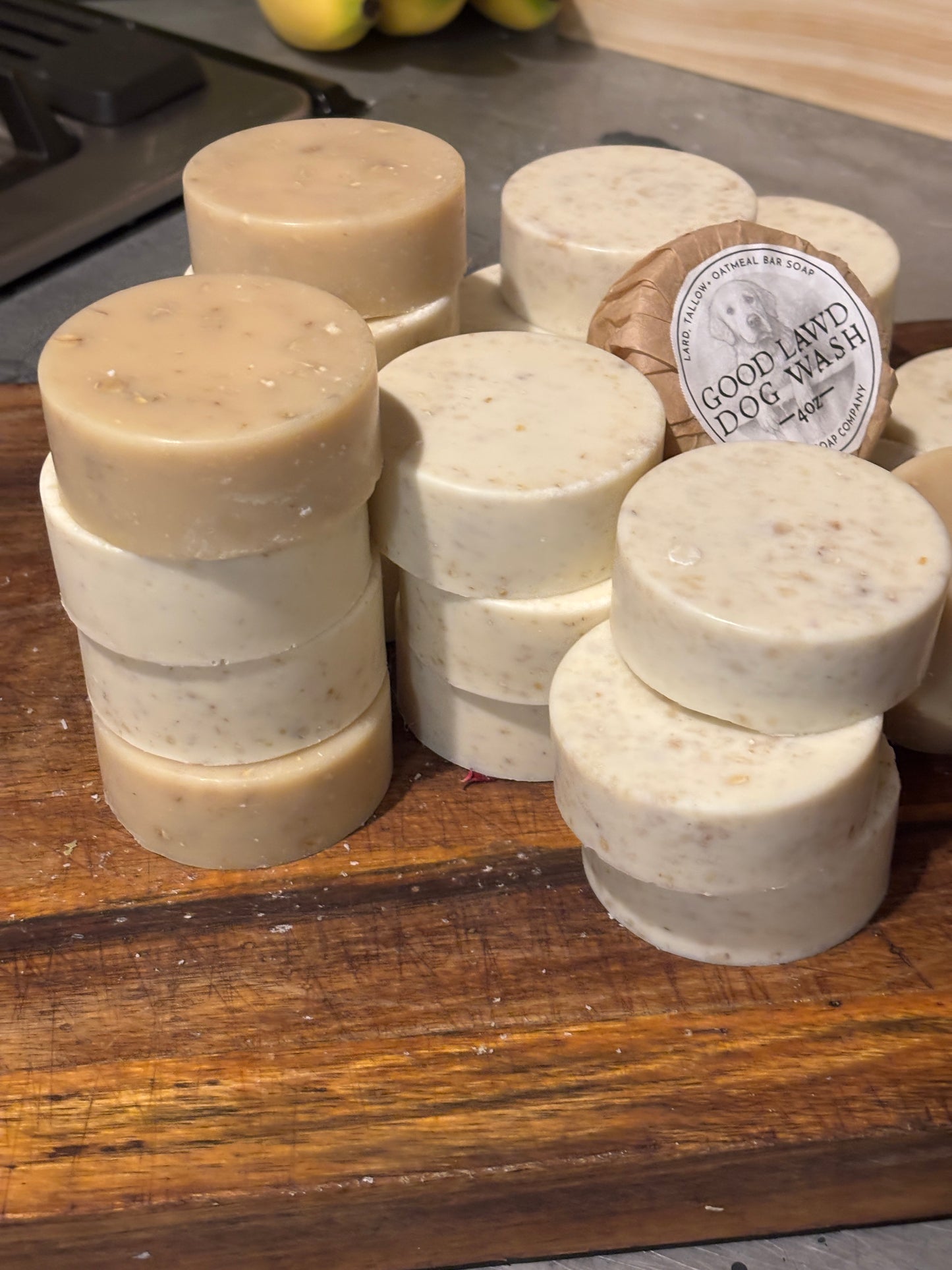 Dog Shampoo Bar | Tallow. Lard & Oatmeal Soap Bar for Dogs (4oz)
