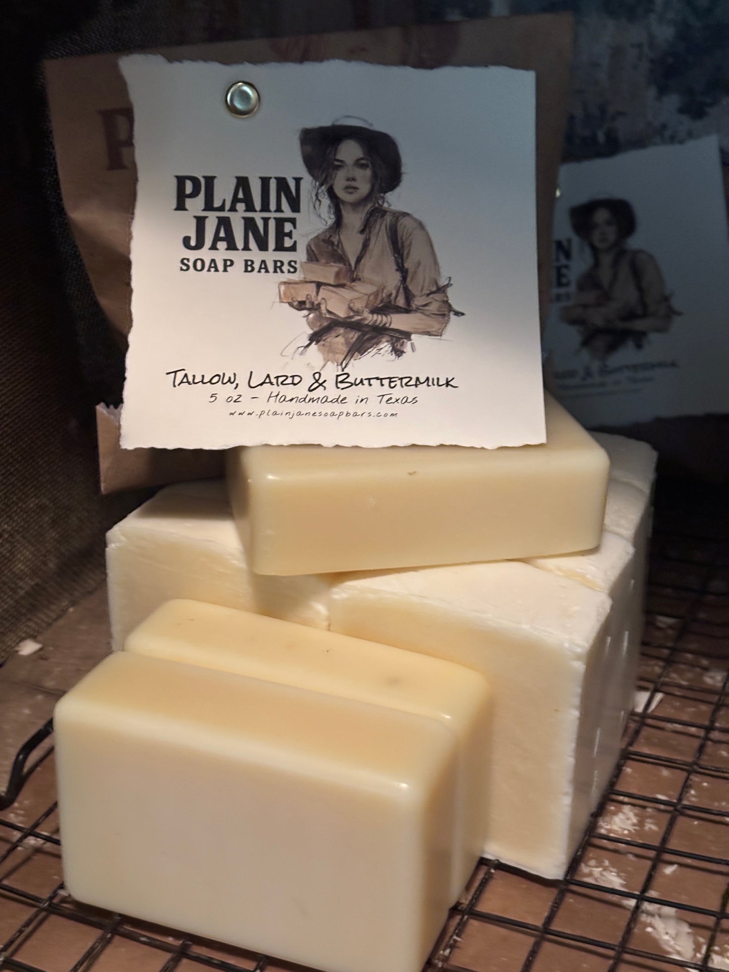 Plain Soap | Buttermilk, Tallow & Lard Soap Bar 6oz