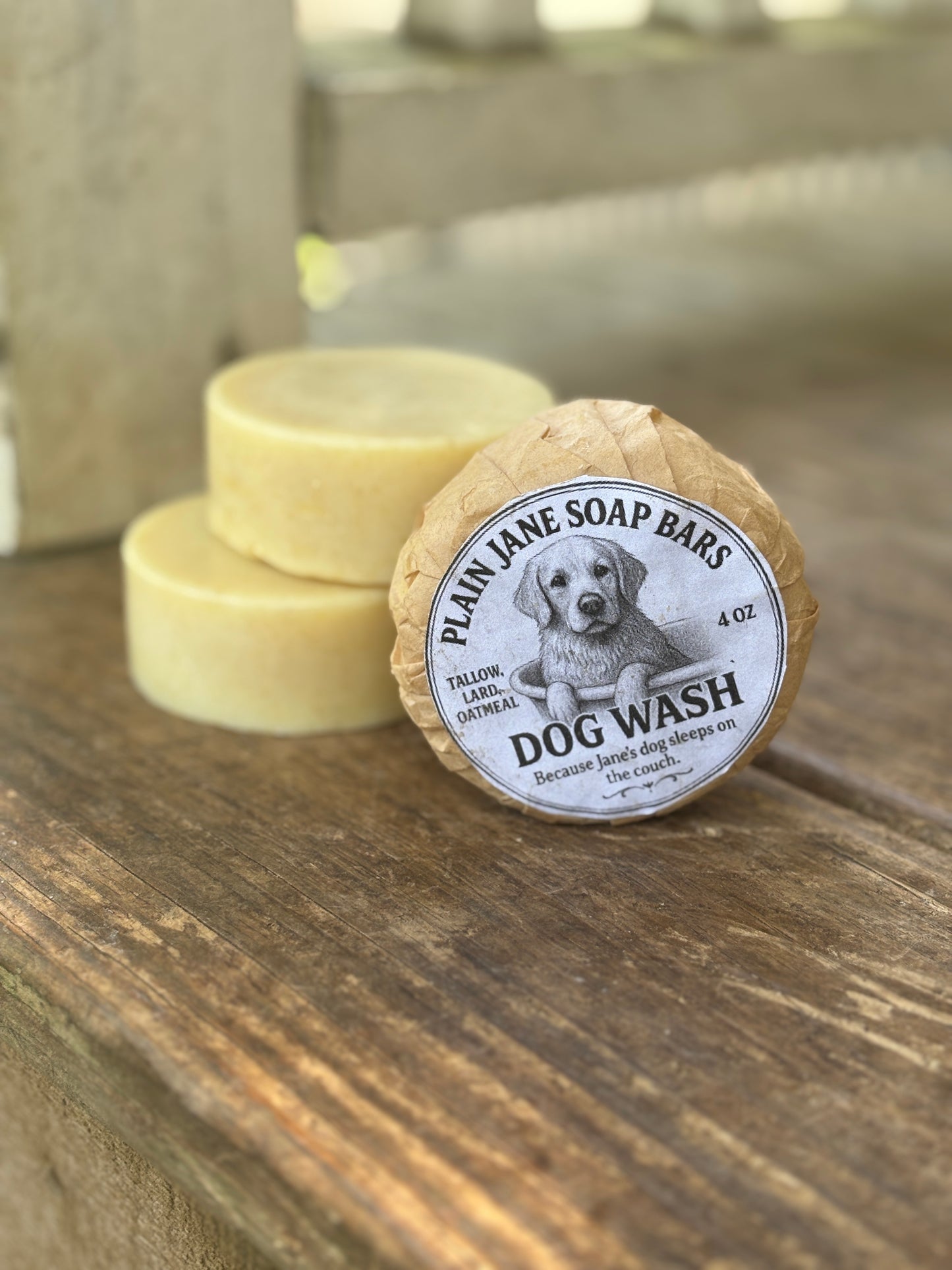 Dog Shampoo Bar  | Tallow. Lard & Oatmeal Soap Bar for Dogs (4oz)