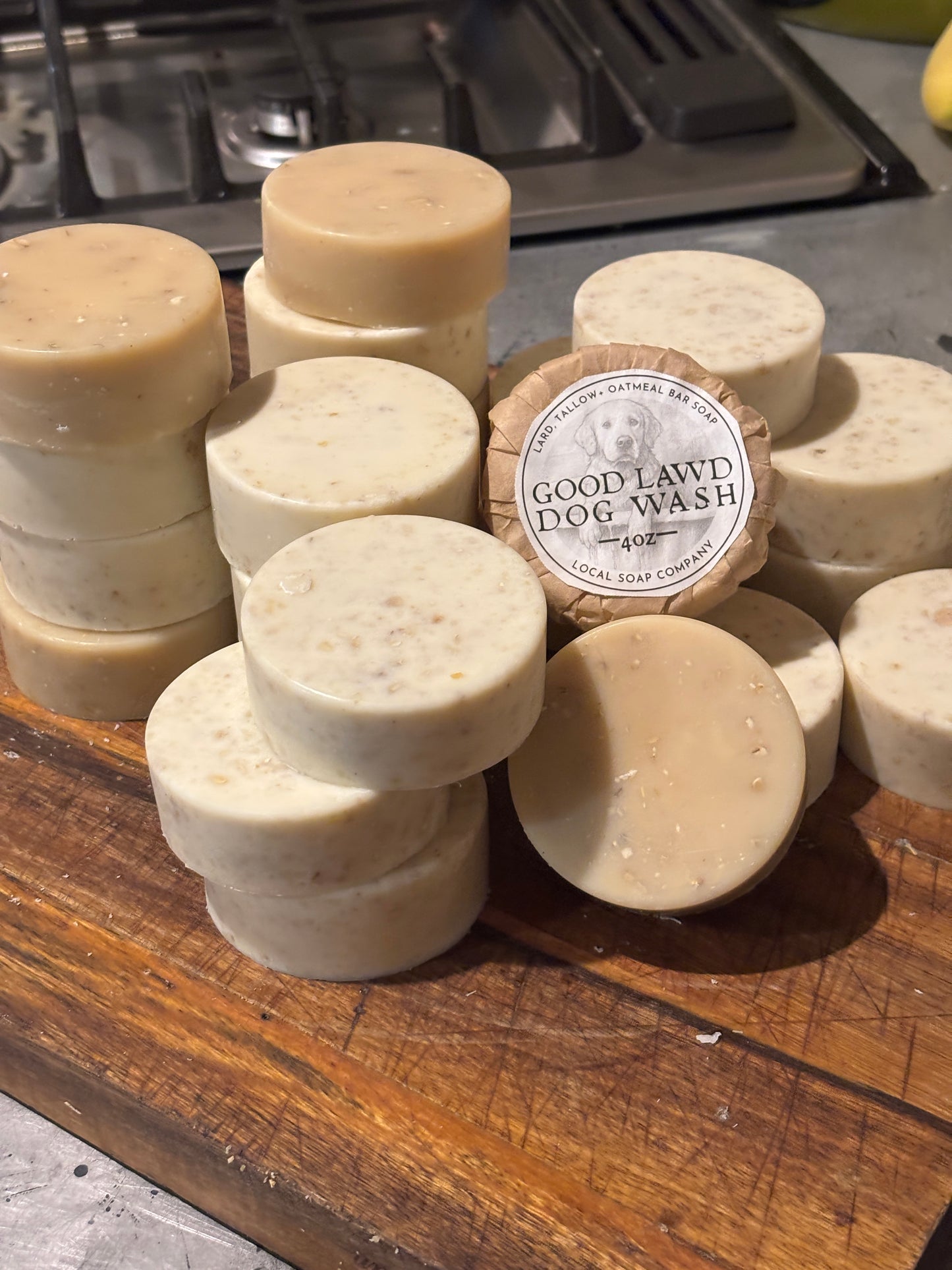 Dog Shampoo Bar  | Tallow. Lard & Oatmeal Soap Bar for Dogs (4oz)